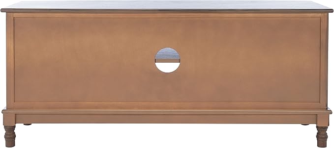 SAFAVIEH Magnolia TV Stand for up to 55" Flatscreen – Brown, 2 Doors with Interior Storage, 2 Open Shelves, Entertainment Media Console (MED5702C)