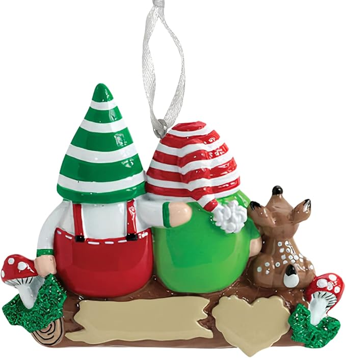 2025 Family Christmas Ornament – Personalized Ornament for Families – Custom Gnome Family Ornament – Holiday Tree Decoration Keepsake Gift (Family 2)