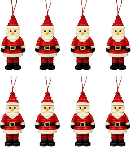 DIY Christmas Button Ornament Making Set - Snowman/Santa/Angel, Fun Holiday Craft Kit for All Ages, Ideal Xmas Tree Hanging Decor & Festive Gifts (A 8)