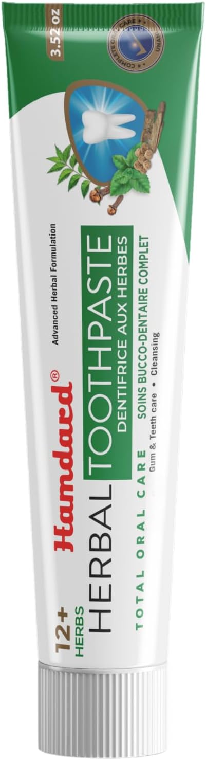 Hamdard 12 Herbs Miswak Total Oral Care Toothpaste 100g (Pack of 3)
