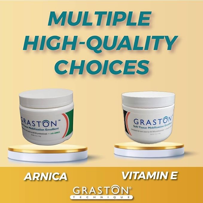 Graston Technique Vitamin E Enriched Emollient - 4oz Jar, Ideal for IASTM Lotion & Massage Therapy Cream, Perfect Vitamin E Cream for Massage and Physical Therapy, 3-Pack