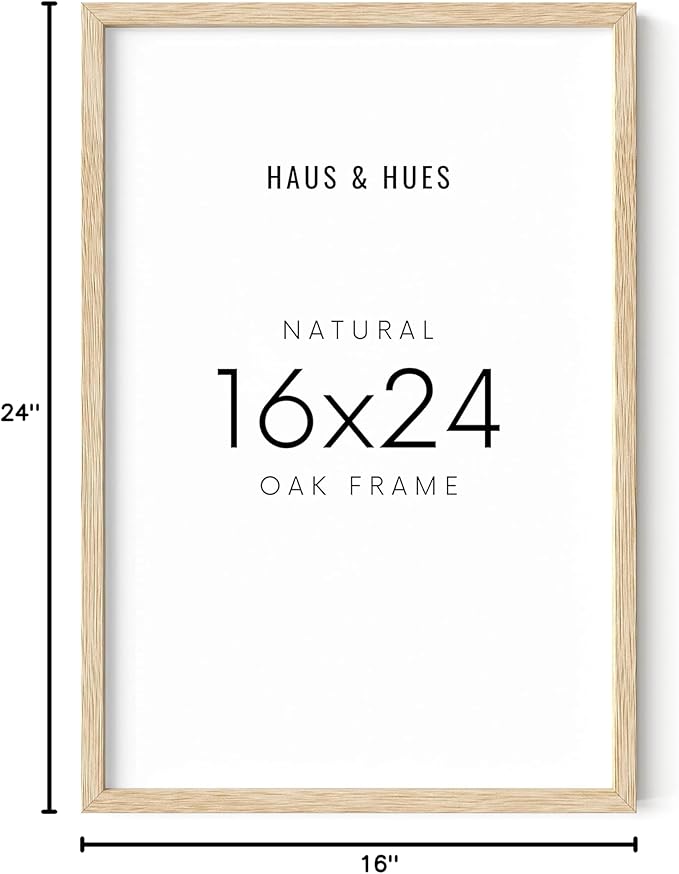 HAUS AND HUES 16x24 Frame - Light Wooden Picture Frame, Set of 1 (Beige)
