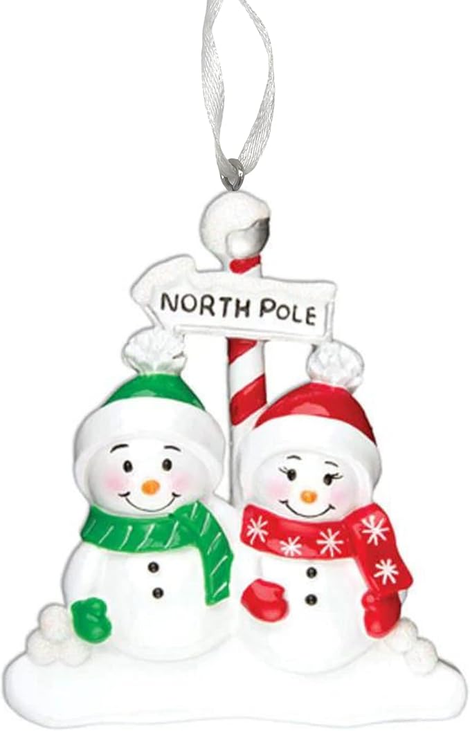 2025 Family Christmas Ornament – Personalized Ornament for Families – Custom Snowman Family Ornament – Holiday Tree Decoration Keepsake Gift (Snowman Family of 2)