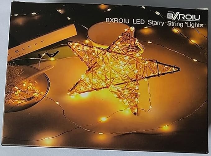 2 x 50LEDs Fairy Lights Battery Operated, Silver Wire 2 Mode 16.4Ft Chains String Lights for Bedroom Christmas Party Decoration (Cool White, 16.4)