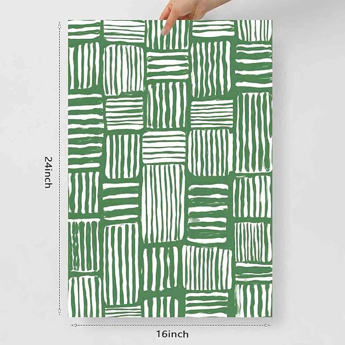 Green White Line Wall Art Abstract Lines Boho Minimalist Line Wall Art Mid Century Boho Print Sage Green Pictures Neutral Painting Abstract Modern Minimalist Living Room Decor 16x24inch No Frame