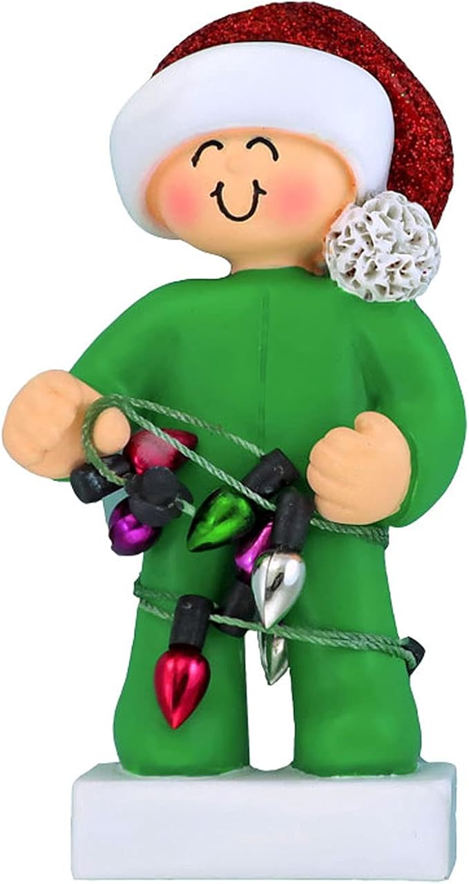 3D Toddler Ornaments for Christmas Tree 2025 - Green Pajama Ornament for Kids Ornament for Girl Personalized Christmas Ornaments for Kids Gifts for Boys Bedtime Keepsake Toddler Boy Decorations