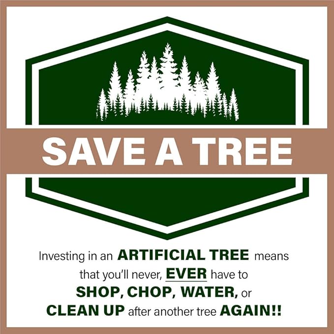 Fraser Hill Farm 6.5-Ft. Foxtail Pine Artificial Christmas Tree with Warm White LED Lights and Stand, Prelit Foldable Fake Tree with Realistic Foliage for Home Decoration