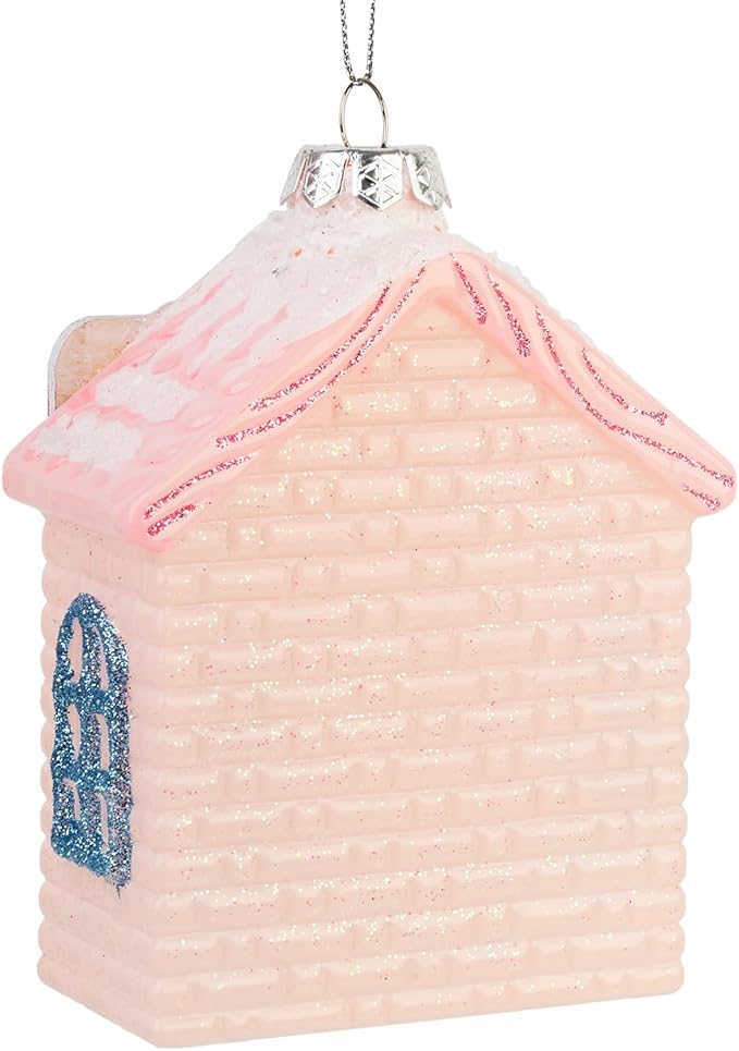 Hanging Christmas Ornaments, 2025 Glass Blown Christmas Tree Ornaments, Pink Christmas Tree Decorations, Funny Gifts & Home Decor, Ice Cream Parlor