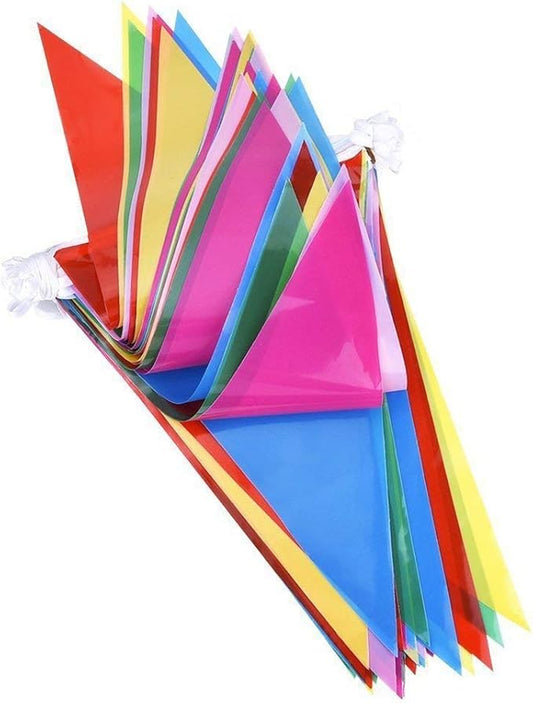 1000ft Multicolor Pennant Banners String Bunting Flag Banner,Nylon Fabric Decorations Flags for Festival Party Celebration Eventsyard Picnics - 600pcs Nylon Fabric Decorations Flags