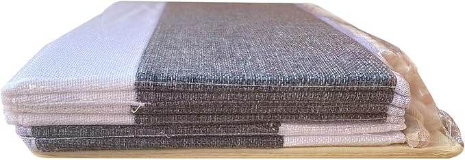 Yawinhe Foldable Storage Basket 3-Pack, Large Fabric Bins with Rope Handle, Used for Organizing Shelves, Closets, Clothes, 12.99''Lx9.05''Wx7.87''H, White/Grey