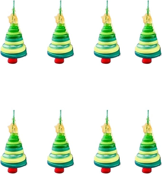 DIY Christmas Button Ornament Making Set - Snowman/Santa/Angel, Fun Holiday Craft Kit for All Ages, Ideal Xmas Tree Hanging Decor & Festive Gifts (8pcs-C)