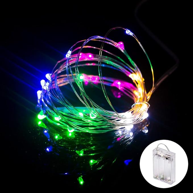 XINKAITE Led String Lights Waterproof 32.8ft led Fairy Lights Battery Operated for Wedding, Home, Garden, Party, Christmas Decoration, Multicolor