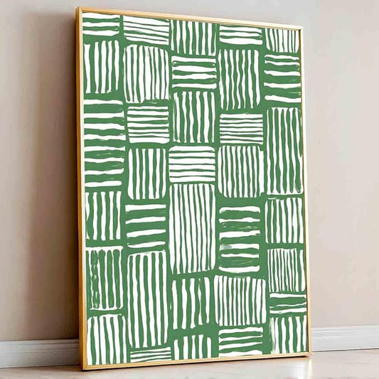 Green White Line Wall Art Abstract Lines Boho Minimalist Line Wall Art Mid Century Boho Print Sage Green Pictures Neutral Painting Abstract Modern Minimalist Living Room Decor 16x24inch No Frame