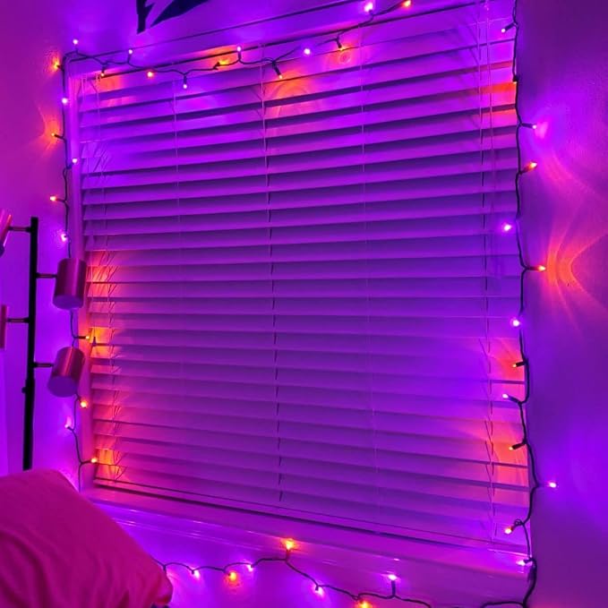 Dazzle Bright Fairy String Lights, 20FT 60 LED Copper Wire Battery Operated Waterproof Lights, Halloween Decorations for Indoor Home Outdoor Patio Yard Party Decor (Purple and Orange, 1)