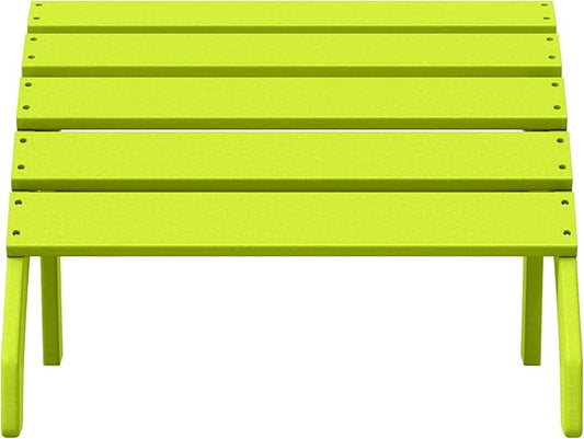 WestinTrends Dylan Outdoor Patio HDPE Adirondack Ottoman Footrest, Lime