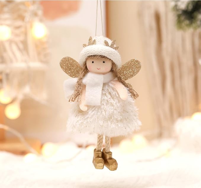 3pcs Christmas Angel Doll Decoration, Christmas Tree Hanging Ornaments, Thanksgiving Day Birthday Gifts, Fairy Presents, Tree Hanging Pendant, Home Party Ornament, Gift Toys for Kids