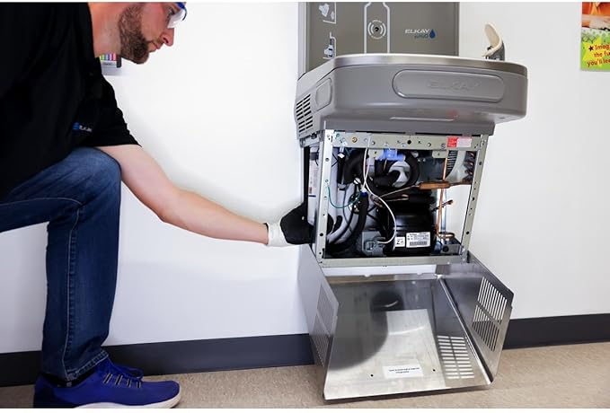 Elkay LZSTL8WSSP Enhanced Bottle Filler & Bi-Level ADA Cooler Refrigerated Stainless High Capacity Lead Drop Down Wrapper