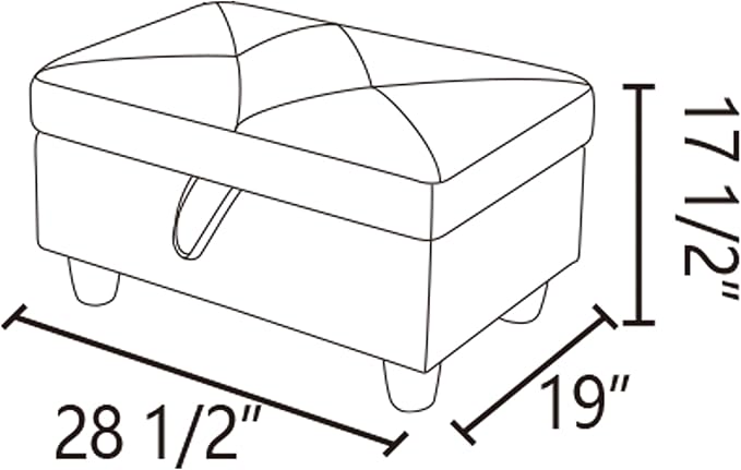 Ottoman Rectangular Storage Ottoman Bench, Flannel Footrest Stool Footstool with Lid for Living Room, Bedroom, Entryway, White, 28.5"x19"x17.5"