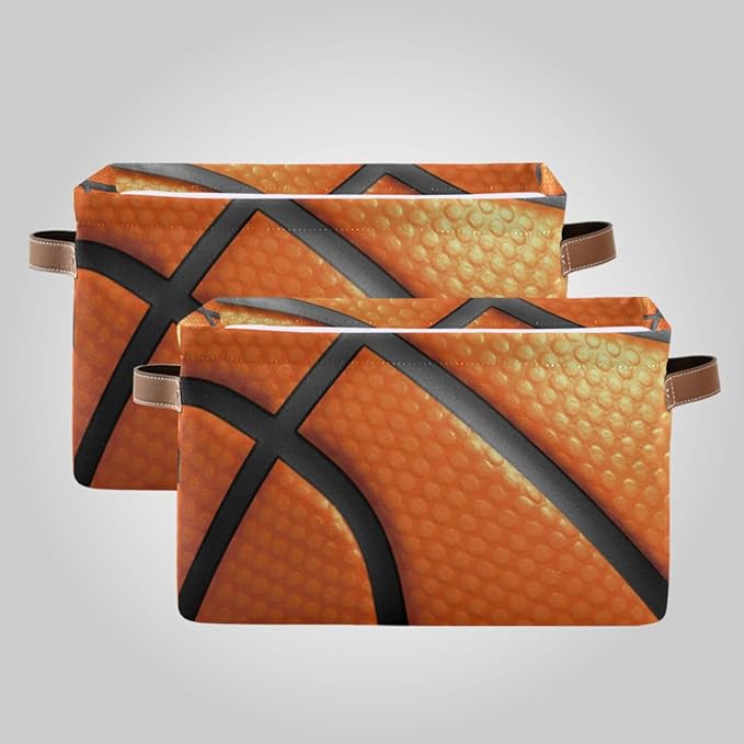 Storage Basket Bin Basketball Organizer Basket Collapsible Shelf Basket Cube with handle for Nursery Bedroom Bathroom, one sizex1