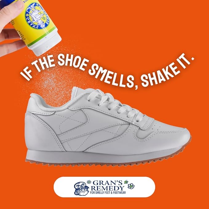 Gran's Remedy Scented Foot Powder - Effective Odor Eliminator & Moisture Absorbing Shoe Deodorizer for Shoes and Feet - Travel Size Freshness - Citrus