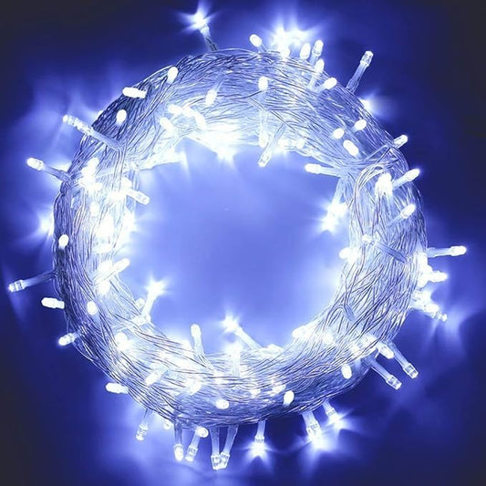 33FT 100 LEDs String Lights Waterproof Fairy Lights 8 Modes with Memory 30V UL Certified Power Supply for Home, Garden, Wedding, Party, Christmas Decoration Indoor Outdoor (Cool White)
