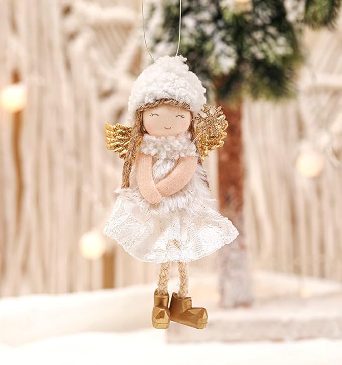 3pcs Christmas Angel Doll Decoration, Christmas Tree Hanging Ornaments, Thanksgiving Day Birthday Gifts, New Year Fairy Presents, Home Party Kids Girls Toys Pendant(GF-X3)