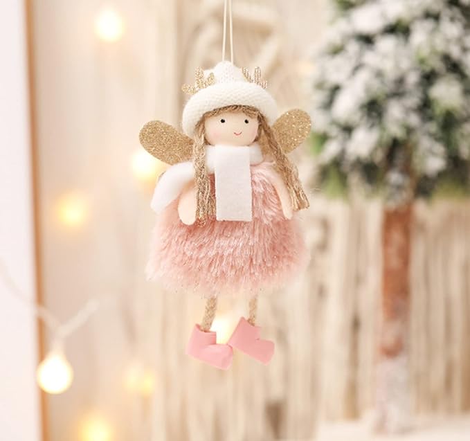 3pcs Christmas Angel Doll Decoration, Christmas Tree Hanging Ornaments, Thanksgiving Day Birthday Gifts, Fairy Presents, Tree Hanging Pendant, Home Party Ornament, Gift Toys for Kids