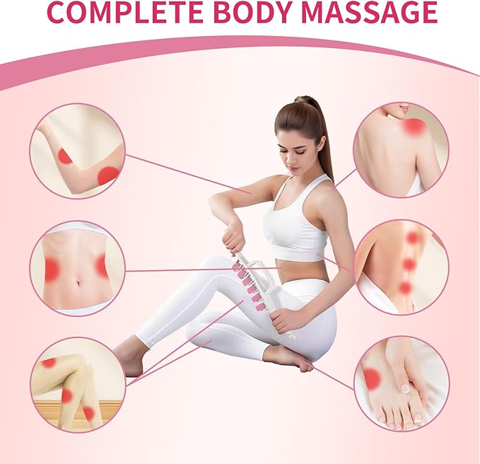 Docemel Cellulite Massage Tool for Legs,Thighs,and Arms–Lymphatic Drainage Massager for Pain Relief and Body Sculpting,Muscle Roller Stick for Circulation Support