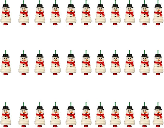 DIY Christmas Button Ornament Making Set - Snowman/Santa/Angel, Fun Holiday Craft Kit for All Ages, Ideal Xmas Tree Hanging Decor & Festive Gifts (30 pcs-C)