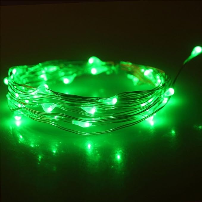 ANJAYLIA Green Fairy Lights, 10Ft/3M 30leds Bright Light St. Patrick's Day Decorations Lights