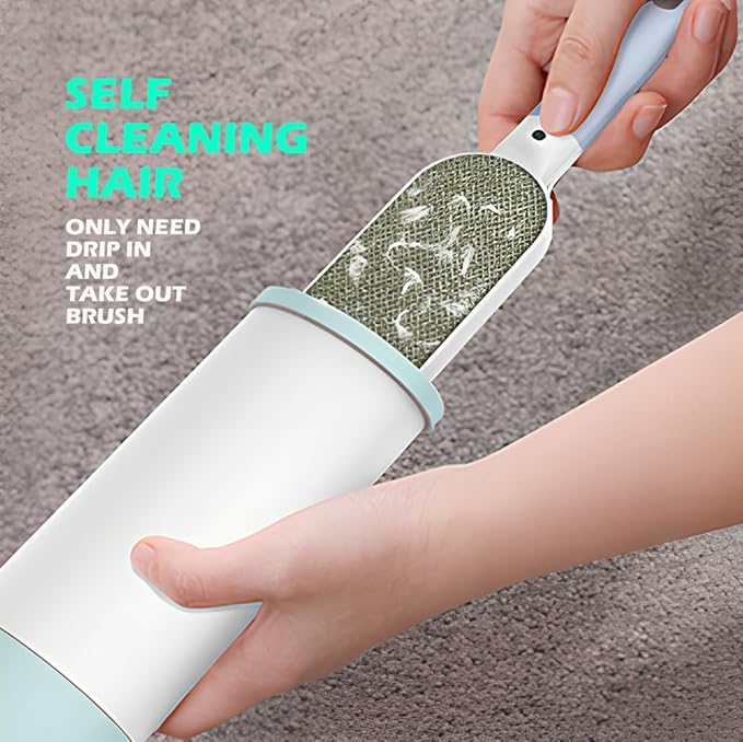 Double Sided Self-Cleaning Pet Hair Remover for Laundry, Dog Hair Remover, Cat Hair Remover, Pet Lint Roller Brush, Magic Cleaner Brush, Lint Brush Clothes, Pet Lint Brush A (Blue)