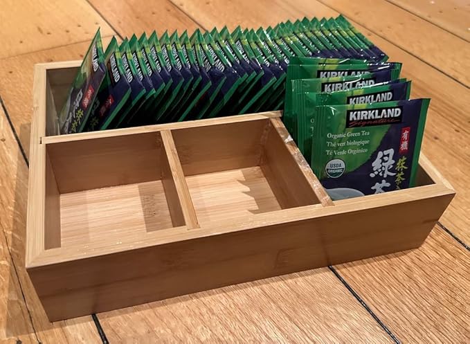 Tea Bag Holder and Storage Organizer - Sugar Packet and Coffee Station Condiment Organizer