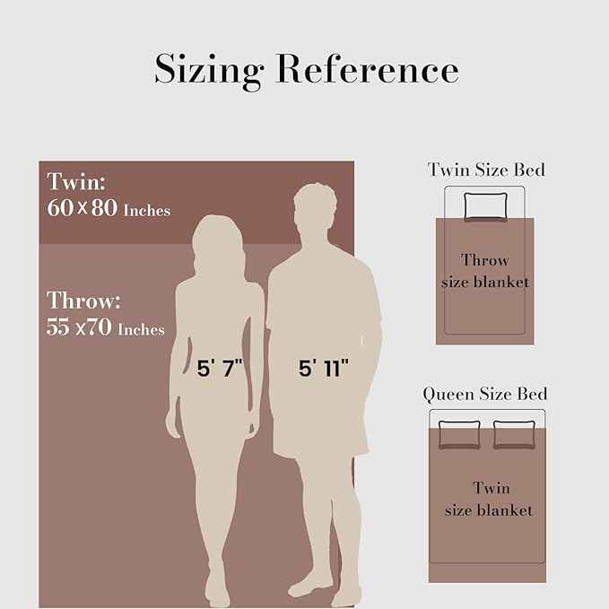 Amélie Home Faux Fur Throw Blanket for Couch, Ultra Cozy Fuzzy Fluffy Fur Luxurious Soft Striped Plush Gift Blankets for Family Sofa Chair Bed Living Room Bedroom, 55"x70", Ionic Fox Brown