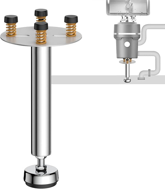 Garbage Disposal Support, Adjustable Spring Shock Absorber Bracket (11.02-14.56inch (28-37cm)), Holds Up tp 440lbs, Stainless Steel Noise Reduction Installation Kit
