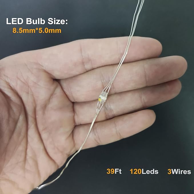 2Pack Battery Fairy Lights, Total 78Ft 240LED, Battery Operated Fairy Lights with Remote and Timer, RGB Color Changing String Lights/Twinkle Lights for Bedroom Indoor Christmas Decoration