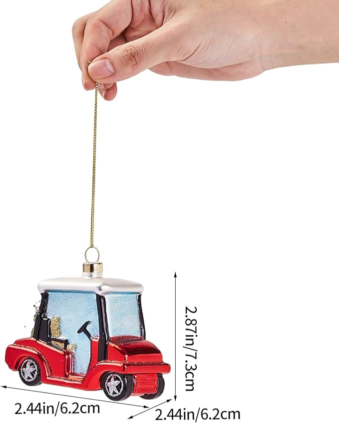 Hanging Christmas Ornaments, 2025 Glass Blown Christmas Tree Ornaments, Blue Christmas Tree Decorations, Funny Gifts & Home Decor, Car