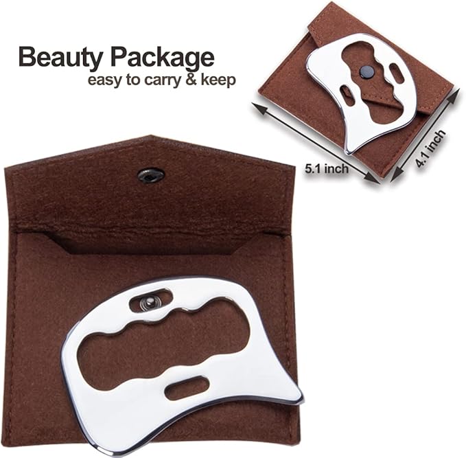 FeelFree Sport Stainless Steel Gua Sha Scraping Massage Tool-Muscle Scraper - Soft Tissue Mobilization,Physical Therapy for Back, Legs, Arms…