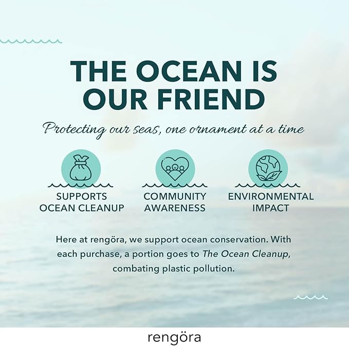 Hand-Painted Beach Christmas Ornament – Blue Sea Turtle Coastal Tree Decoration – Unique Nautical Christmas Ornament – Stocking Stuffer Gift for Ocean & Sea Life Lovers