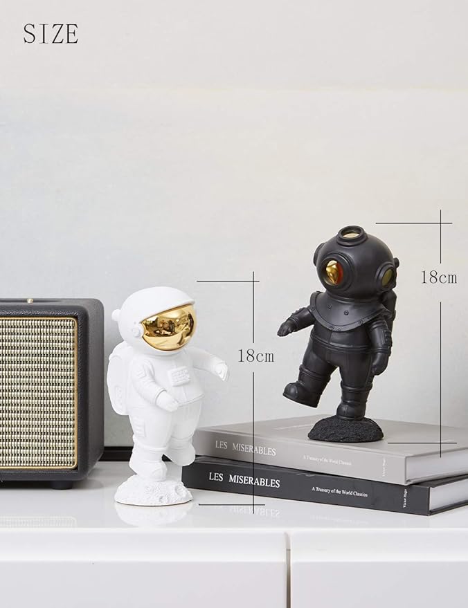 HAUCOZE Diver Figurine Decor Modern Statue Sculpture Table Centerpiece Polyresin 7.5 inch