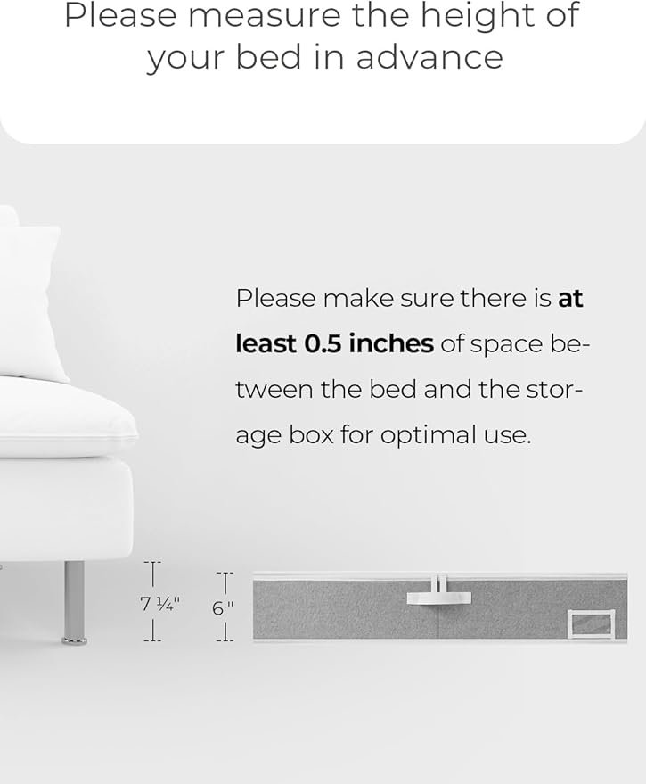 StorageWorks Large Under Bed Storage Containers with Handles and Label Holder, 2 Pack Ultra-thick Fabric Underbed Bins, Closet Organizer for Clothes, Blankets, Sweater