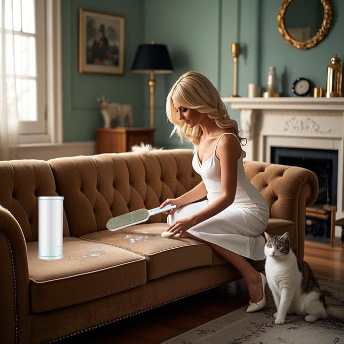 Double Sided Self-Cleaning Pet Hair Remover for Laundry, Dog Hair Remover, Cat Hair Remover, Pet Lint Roller Brush, Magic Cleaner Brush, Lint Brush Clothes, Pet Lint Brush A (Blue)