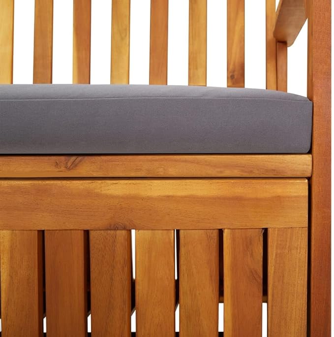 vidaXL Outdoor Storage Bench Deck Box for Patio Furniture Solid Wood Acacia