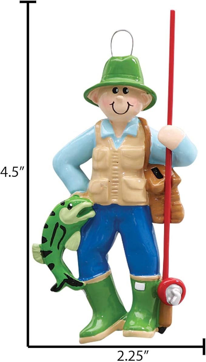 Elves Personalized Fly Fishing Ornament 2024 - Fisherman Christmas Tree Decor Merry Fishmas Outdoor Fun Fishing Ornament