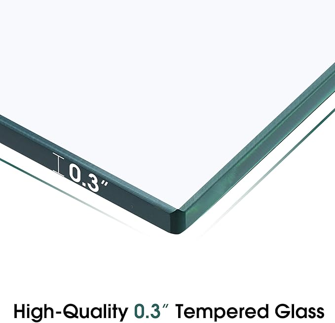 ivinta Glass Console Table with Storage, 31.5'' Modern Narrow Sofa Table with Storage Shelves for Living Room, Hallway, Foyer, Bedroom 5103 (White)