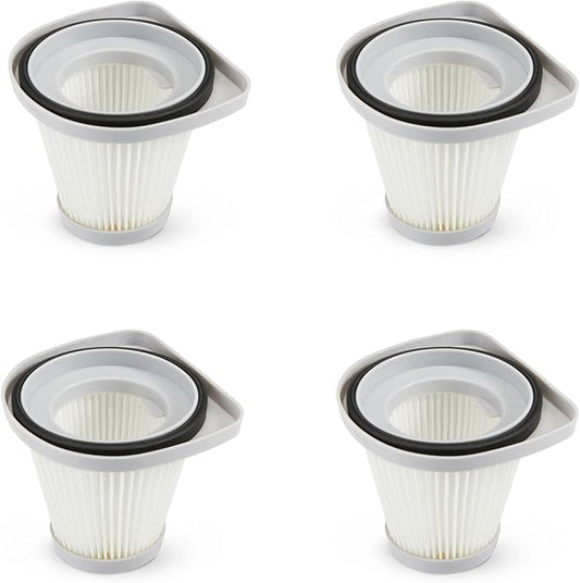 Amazon Basics Washable Replacement Filters 2-in-1 Corded Stick Vacuum Cleaner ONLY (not for Other Models), HEPA, Pack of 4, White