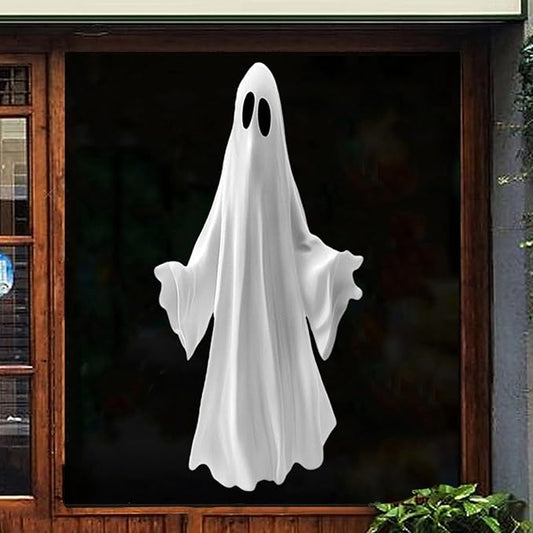 Halloween Window Clings for Glass 1 Sheets Ghost Window Decals Spooky Window Stickers Reusable Windows Cling for Halloween Fall Party Supplies Home School Office Glass Decorations