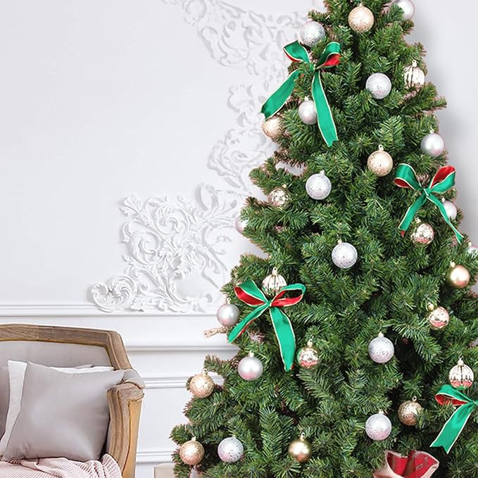 Every Day is Christmas Ornaments, Shatterproof Christmas Tree Ornament Set, Christmas Balls Decoration 50 Count (2.24"/57mm, Gold Silver)