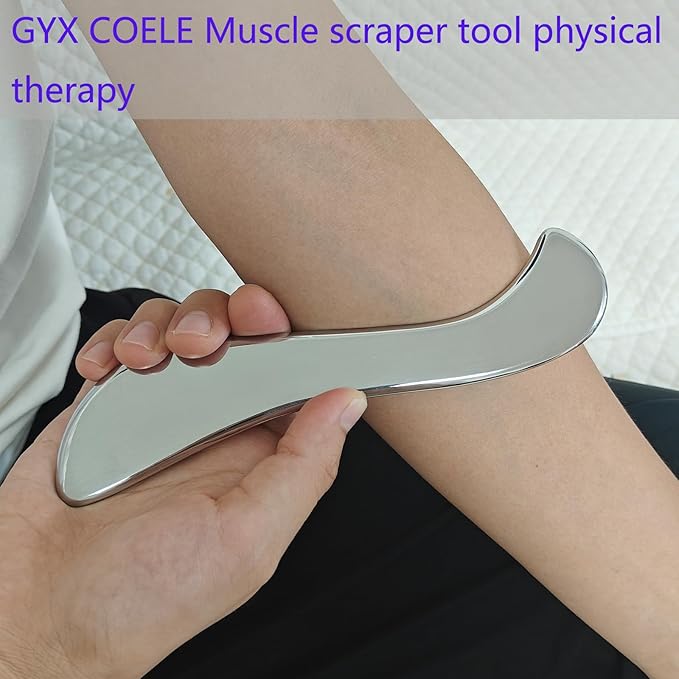 4 in 1 Professional Stainless Steel IASTM Tools Set, Muscle Scraping Massage Tools with Case, Physical Therapy and Myofascial Release