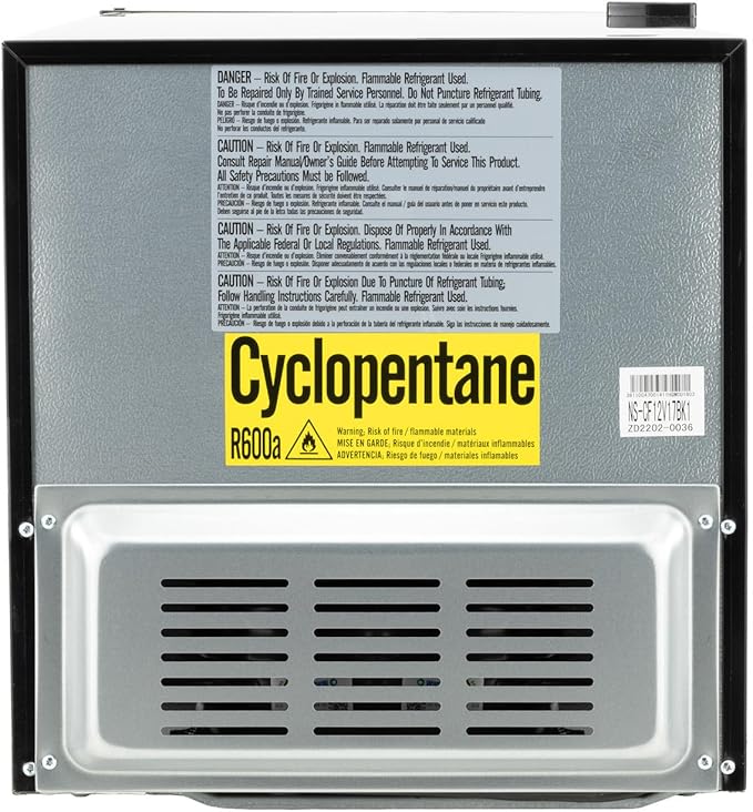 RecPro 1.7 Cu Ft 12V RV Refrigerator | Compact Fridge with Reversible Door, 2L Bottle Door Storage, 7 Temp Settings | Eco-Friendly R600A, Leveling Feet, Wire Shelf | 19.5”H x 17.5”W x 19.8”D