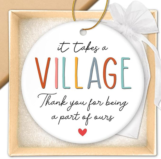 HEXMOZ Thank You Gifts for Women Men - Teacher Appreciation Gifts - Nurses Week Gift - Appreciation Gift for Teacher Nurse Coworker Employee Daycare Provider Nanny Babysitter - Christmas Ornament